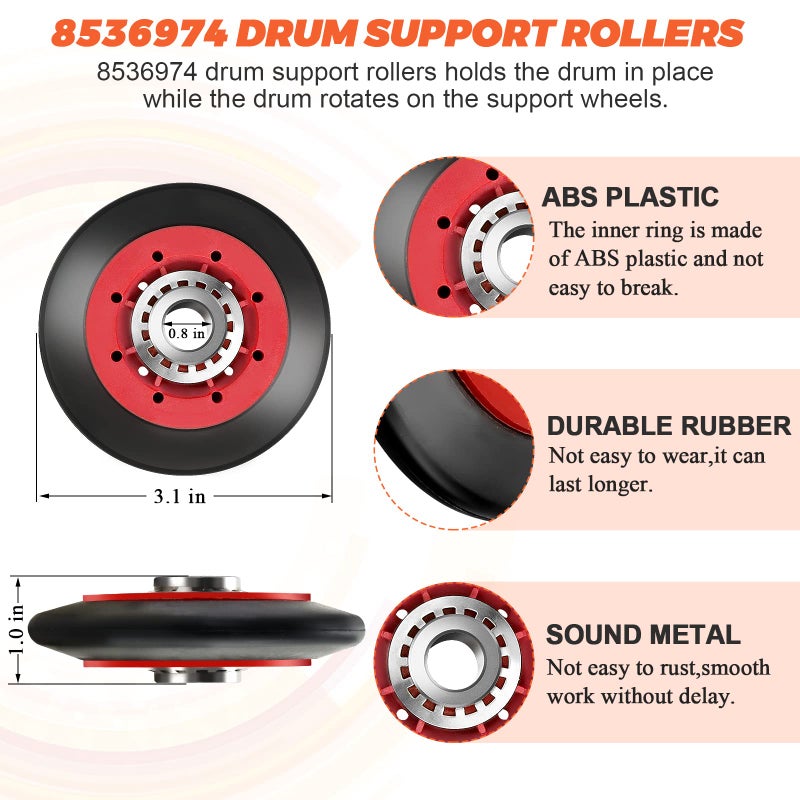 Beaquicy ã€ðŸ®ðŸ¬ðŸ®ðŸ² ð—¨ð—½ð—´ð—¿ð—®ð—±ð—²ð—±ã€‘4392067 Dryer Repair Maintenance Kit - Exact fit maytag,Kenmore and Whirlpool dryer repair kit replacement, Includes WPW10314173 Drum Roller & 661570V & 279640 Idler Pulley - Image 2